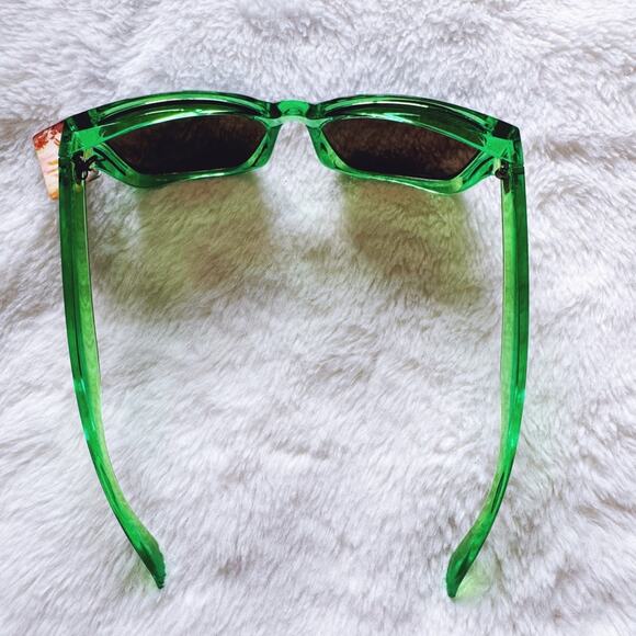 Cedric Bright Green Mirrored Sunglasses - Picture 11 of 15